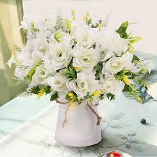 Southern living plant collection 2.5 qt. Buy Lesing Artificial Flowers With Vase Fake Silk Flowers In Vase Gardenia Flowers Decoration For Home Table Office Party White Online In Turkey B07vvd685g