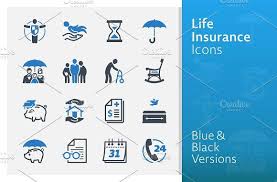 Life Insurance Icons Blue Series By Introwiz1 On Creativemarket Business Card Logo Brochure Graphic Web Design Icon