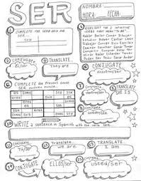 An Original Hand Illustrated Worksheet This Worksheet Provides An Opportunity To Practice Working With The Ir Spanish Verb Ser Preterite Spanish Spanish Verbs