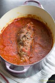 Prociutto Filled Beef Braciole In Red Wine Sauce Recette Cuisine Repas Italien
