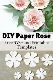 3 sizes large medium small rose paper flower template kit for paper flower set, event decor, photo booth, backdrop and wedding paper flower wall. Cardstock Paper Blooming Rose Domestic Heights In 2021 Paper Roses Free Paper Flower Templates Paper Flower Patterns