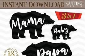 Free Svg Mama Bear Papa Bear And Baby Bear Svg Mama Svg Baby Svg Mama Bear Papa Bear Baby Svg Papa Bear