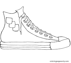Keep your kids busy doing something fun and creative by printing out free coloring pages. Converse Shoes Coloring Pages Shoe Coloring Pages Coloring Pages For Kids And Adults