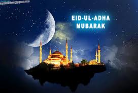 It's the most important islamic holiday of the year. Eid Ul Adha Mubarak