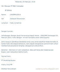 Surat resmi merupakan suatu surat yang diterbitkan oleh perseorangan, organisasi, ataupun instansi tertentu, yang bersifat formal serta berkepentingan resmi. Asli Contoh Surat Balasan Contoh Terbaru