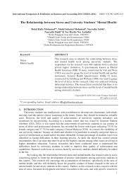 Maybe you would like to learn more about one of these? Pdf The Relationship Between Stress And Univesity Students Mental Health