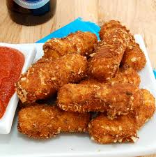 Take a mozzarella stick and, using one hand, bread it following this sequence: Homemade Fried Mozzarella Sticks Recipe Sweet Pea S Kitchen