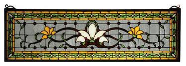 Stained glass and leaded glass beveled transom windows custom at glass by design. 33 X10 Fairytale Transom Stained Glass Window Victorian Stained Glass Panels By Modern Decor Home Houzz