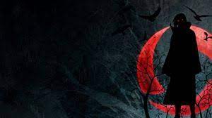 Preview Wallpaper Naruto Uchiha Itachi Sharingan Figure Night Red Moon Birds Anime Wallpaper Download Naruto Wallpaper 4k Anime Wallpaper