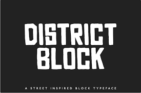 The chanel brand was founded and launched by ms. District Block A Street Block Font In 2021 Block Fonts Font Design Logo Block Letter Fonts