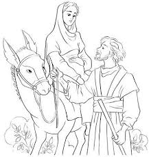 Mary And Joseph Travelling By Donkey To Bethlehem Nativity Story Coloring Pages The Nativity Story Bible Coloring Pages