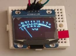 Analog Vu Meter I2c Oled Sh1106 Oledmeter Animation