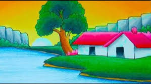 How To Draw Easy Scenery 24 Bizimtube Creative Diy Ideas Crafts And Smart Tips How to draw easy and simple scenery for beginners with oil pastels.