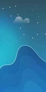 Moon Winter Night Stars Blue Landscape Minimal 1080x2160 Wallpaper Minimalist Wallpaper Abstract Wallpaper Wallpaper