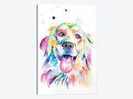 I feel that art expresses the emotion that people feel inside, and just watching a golden, whether in the show ring or playing, inspires me with endless ideas. Watercolor Golden Retriever Art Print By Jennifer Seeley Icanvas