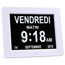 horloge calendrier numerique pour personnes agees alzheimer avec date jour et heure non abregee 8 langues grandschiffres cdiscount maison coloriage indiens gratuit