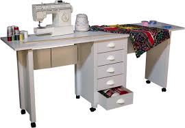 Double Folding Mobile Desk Wheels Sewing Craft Table Sewing Table New Craft Room Desk Mobile Desk Craft Desk