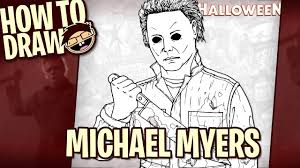 A horror or scary theme to decorate your bedroom must not be for the festival. How To Draw Michael Myers Halloween Movie Franchise Narrated Easy Step By Step Tutorial Youtube