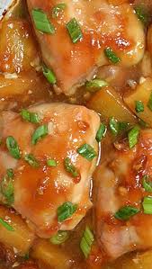 Baked Pineapple Teriyaki Chicken Thighs Recipe Chicken Recipes Poultry Recipes Recipes