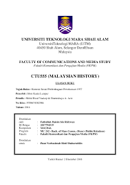 Kontrak sosial kontrak sosial di malaysia merujuk. Doc Universiti Teknologi Mara Shah Alam Faculty Of Communications And Media Study Ctu555 Malaysian History Hakim Ridzwan Academia Edu