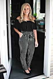 Aesthetic Black And White Striped Pants Outfit Ideas Up Your Game Pants Black Stripped Pants Outfit Stripe Pants Outfit Pinstripe Pants Outfit
