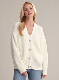 525 America Emilia: Cocoon Cardigan Chalk / XL