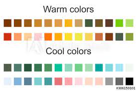 The classic color wheel divided into cool and warm halves. Color Scheme Warm And Cold Colors Flat Vector Stock Vector Adobe Stock