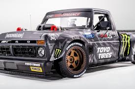 The ford model t (colloquially known as the tin lizzie, leaping lena, jitney or flivver) is an automobile produced by ford motor company from october 1, 1908, to may 26, 1927. Penampakan Ford F 150 Hoonitruck Truck Gymkhana Andalan Ken Block Gridoto Com