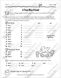 If you like to write in cursive, ensure unlike with spoken words, your friend can refer back to the letter. A True Blue Friend Long U Sound Printable Skills Sheets