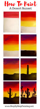 This technique is ideal when you paint sunsets and skies. Pin On Acrylic Paintings Kids Can Do