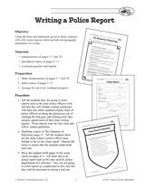 Mccabes pub was open, but there were no customers at the time of the crime. Writing A Police Report Printable 2nd 5th Grade Teachervision