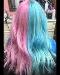 Melanie Comorato On Instagram Cotton Candy Split Styled Using All Aiirprofessional Our Fav Handsdownsalon Dyed Hair Cotton Candy Hair Hair Dye Colors