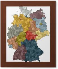 Duitsland is één van de populairste landen binnen europa als het gaat om stedentrips. Canvas Duitsland Kaart Provincies En Districten Pixers We Leven Om Te Veranderen