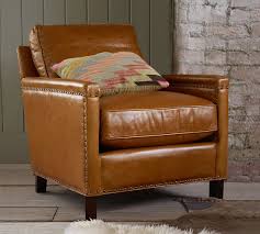 Rigby brown leather swivel accent chair $ 1,199.95. Tyler Leather Square Arm Armchair Pottery Barn