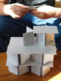 Pretty much everyone was in agreement that the cards would buckle under the load. 100 Days Of Science 68 Index Card Tower