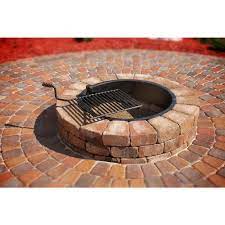 Iron fireplace grate 3/4 in. Necessories Grand 48 In Fire Pit Kit In Desert With Cooking Grate 3500007 The Home Depot Fire Pit Kit Fire Pit Outdoor Fire Pit