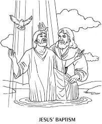 It's one part of our series of illustrations for each individual book of the bible. Jesus Baptism By John The Baptist Coloring Page Netart