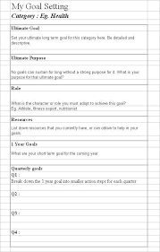 Goal Setting Form Template Smart Goals Template Goals Template Smart Goals
