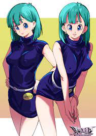 Bulma Hentai: Bulma Showing Off Her Tits in a Tight Purple Dress! 