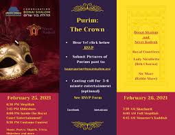 Purim in israel 2020, 2021, 2022. Bonai And Nevei Purim 2021 Megillah And Shpiel Event Congregation Bonai Shalom