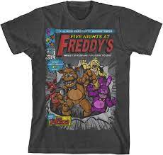 Amazon.com: Five Nights at Freddy's Comic Cover Art Boy's Charcoal Heather  T-Shirt-XS : Clothing, Shoes & Jewelry