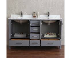 Bathroom vanities solid wood construction. Buy Vincent 60 Solid Wood Double Bathroom Vanity In Charcoal Grey Hm 13001 60 Wmsq Cg Conceptbaths Com