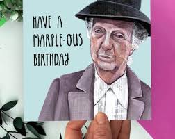 Miss Marple Margaret Rutherford Birthday Greeting Card, Agatha Christie  Vintage Murder Mystery, Unique Mum Dad Gifts for Him Her