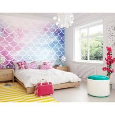 Check spelling or type a new query. Ohpopsi Watercolour Mermaid Scales Wall Mural Wals0447 The Home Depot Girls Room Wallpaper Girls Room Paint Girls Bedroom Wallpaper