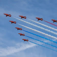 The red arrows about to conduct a flypast of windsor castle on the occasion of her majesty the queen's birthday (picture: What Time The Red Arrows Fly Past Bristol Today The Exact Time You Can Catch The Planes Bristol Live