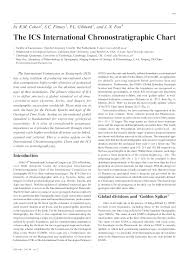 Pdf The Ics International Chronostratigraphic Chart Kim M