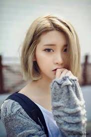 The Woman Asian Beauty Korean Beautiful Short Blonde Hair Hair Styles Asian Hair Short Hair Styles
