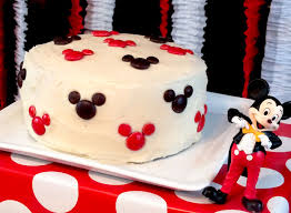 Mickey mouse first birthday cake with marshmallow fondant. Mickey Mouse Cake Two Sisters