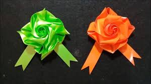 Dekorasi natal dari bahan koran bekas. Kreasi Pita Jepang Pita Kado Ribbon Art Bunga Mawar Youtube