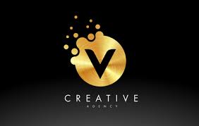 Bilder finden, die zum begriff buchstabe v passen. Golden Metal Dots Letter V Logo V Letter Design Vector With Dots Tasmeemme Com
